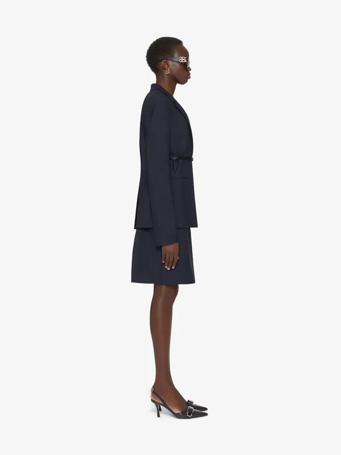 Voyou Skirt In Wool And Mohair Night Blue Women Givenchy Skirts