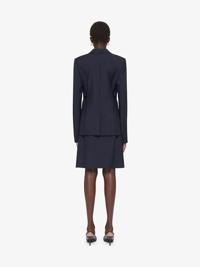 Voyou Skirt In Wool And Mohair Night Blue Women Givenchy Skirts