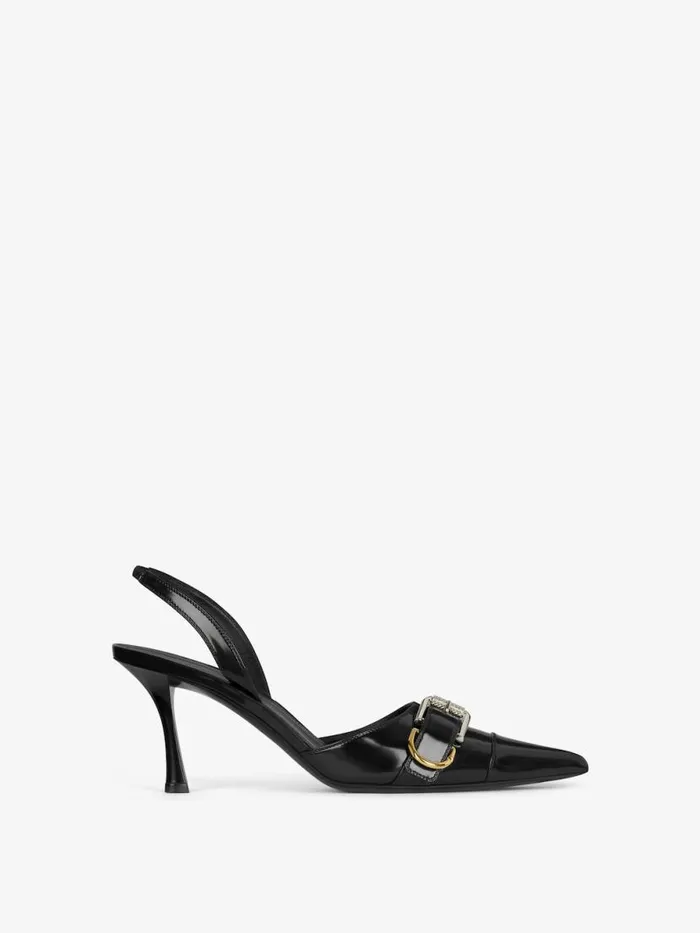 Voyou Slingbacks In Leather Black Women Givenchy Heels