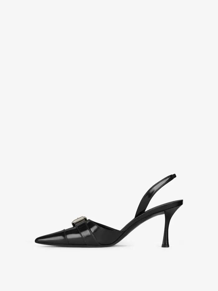 Voyou Slingbacks In Leather Black Women Givenchy Heels