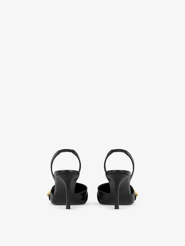 Voyou Slingbacks In Leather Black Women Givenchy Heels