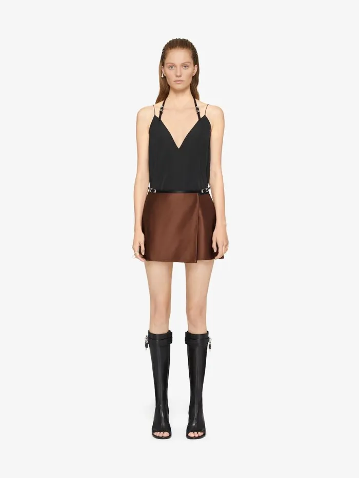 Voyou Top In Cotton Taffetas Black Women Givenchy Tops and Shirts