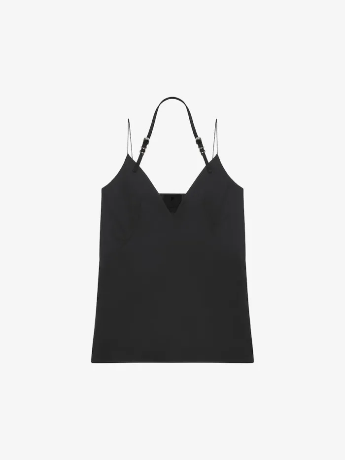 Voyou Top In Cotton Taffetas Black Women Givenchy Tops and Shirts