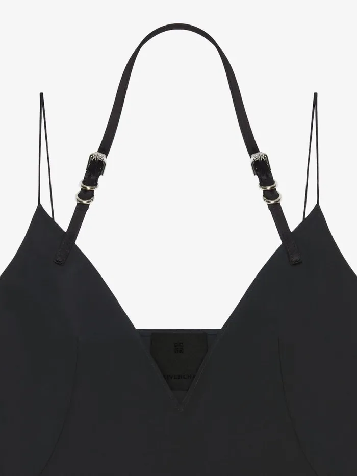 Voyou Top In Cotton Taffetas Black Women Givenchy Tops and Shirts