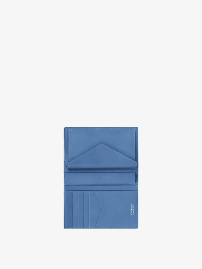 Voyou Wallet In Washed Embroidered Denim Medium Blue Women Givenchy Wallets and Card Holders