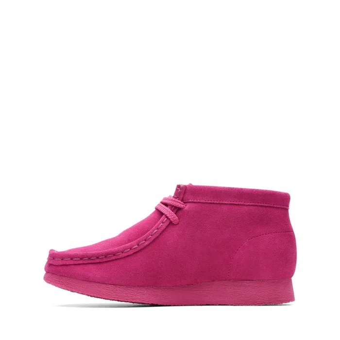 Wallabee Boot Older Hot Pink Suede Kids Clarks Originals