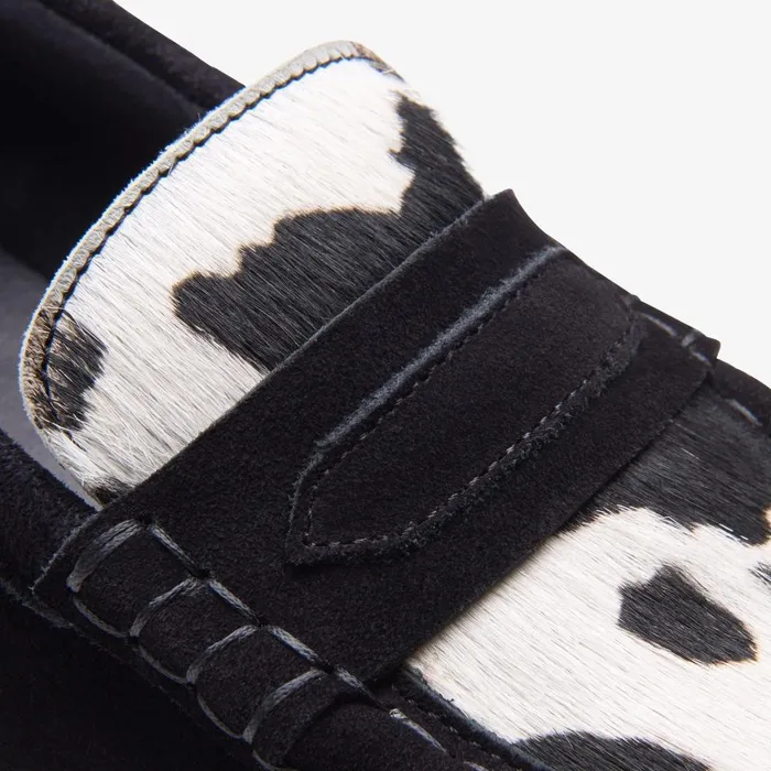 Wallabee Loafer Cow Print HairOn Women Clarks SlipOns