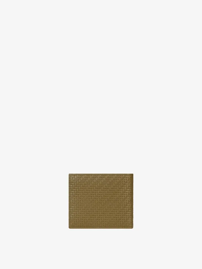 Wallet In BraidedEffect Leather Khaki Men Givenchy Wallets and Card Holders