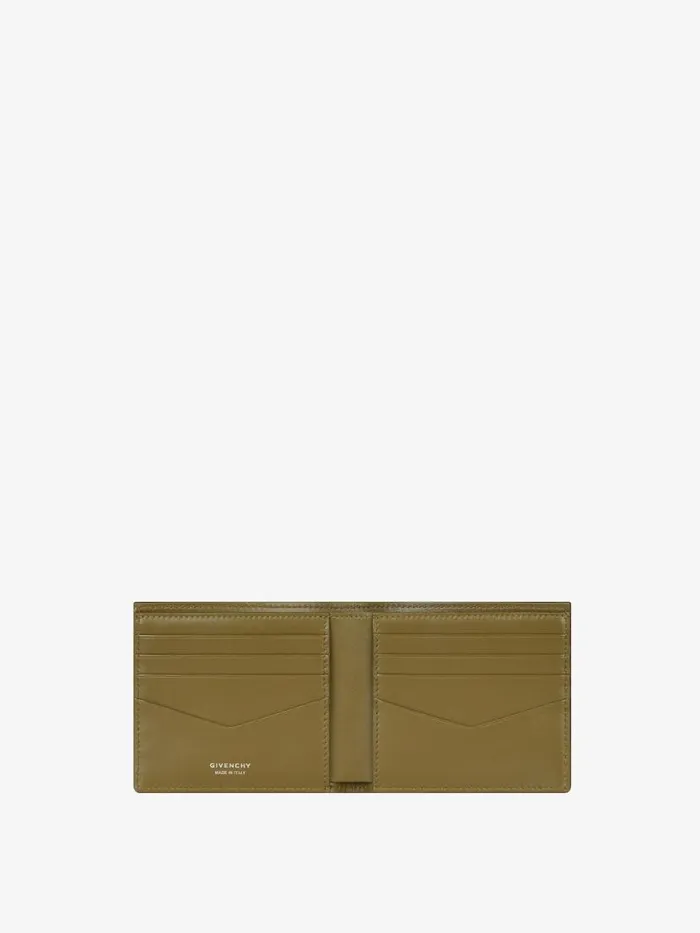 Wallet In BraidedEffect Leather Khaki Men Givenchy Wallets and Card Holders