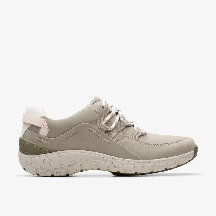 Wave Range Stone Nubuck Women Clarks Sneakers