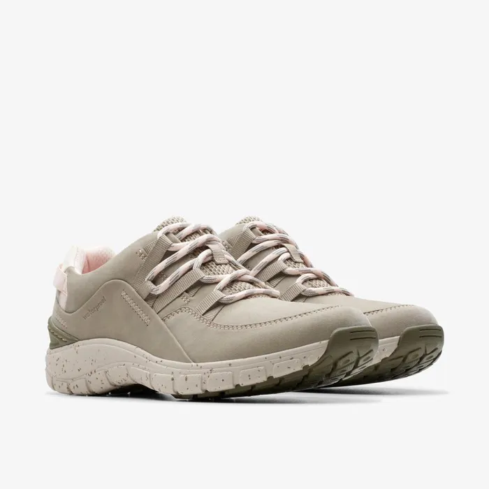 Wave Range Stone Nubuck Women Clarks Sneakers