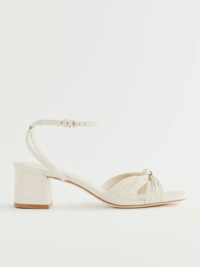WeddingsShoes The Reformation Emily Mignon Sandal Almond