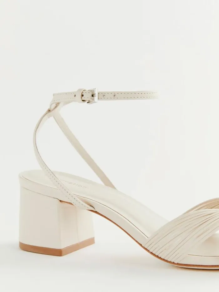WeddingsShoes The Reformation Emily Mignon Sandal Almond