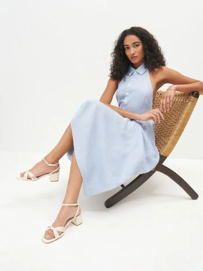 WeddingsShoes The Reformation Emily Mignon Sandal Almond