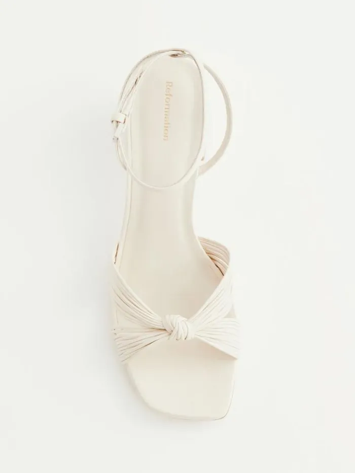 WeddingsShoes The Reformation Emily Mignon Sandal Almond