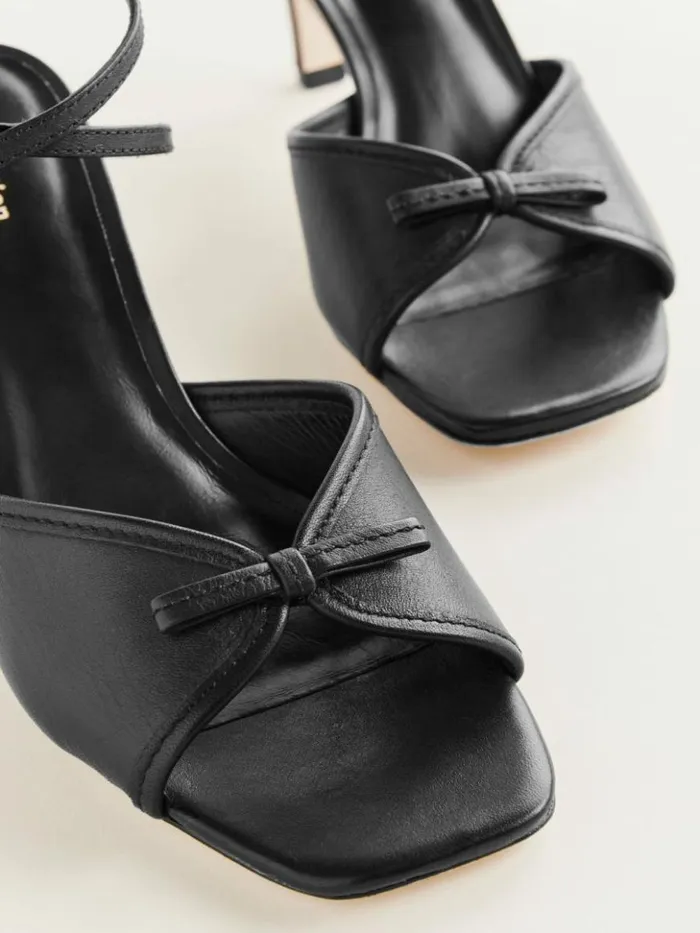 WeddingsShoes The Reformation Gene Heeled Sandal Black Leather