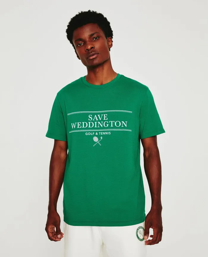 Weddington Crew Save Weddington Turf Green WomenMen AG Jeans Tees and Tanks