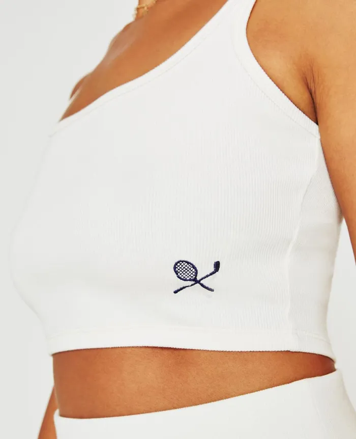 Weddington Tank Eb Racket Club Emblem White Cl Women AG Jeans Tees and Tanks Weddington Tank Eb Racket Club Emblem White Cl Women AG Jeans Tees and Tanks
