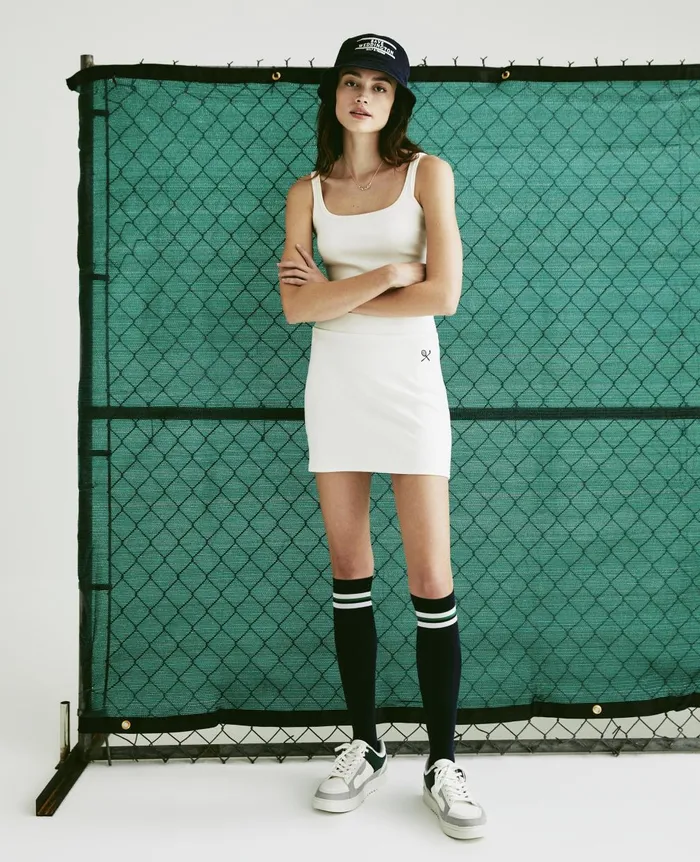 Weddington Tank Eb Racket Club Emblem White Cl Women AG Jeans Tees and Tanks Weddington Tank Eb Racket Club Emblem White Cl Women AG Jeans Tees and Tanks