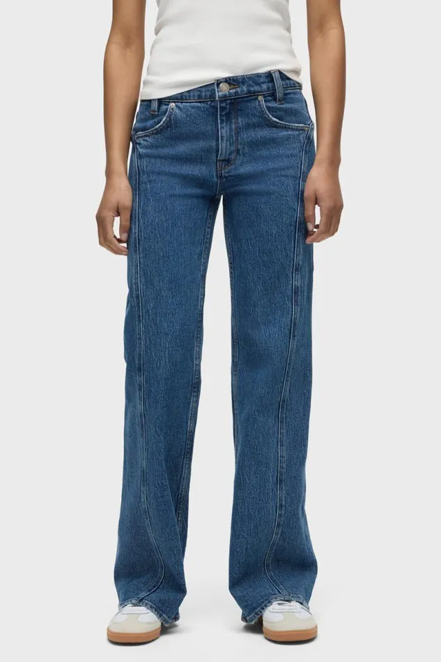 Wide Leg Women Hudson Jeans Lexi MidRise Seamed Wide Leg Salt Lake
