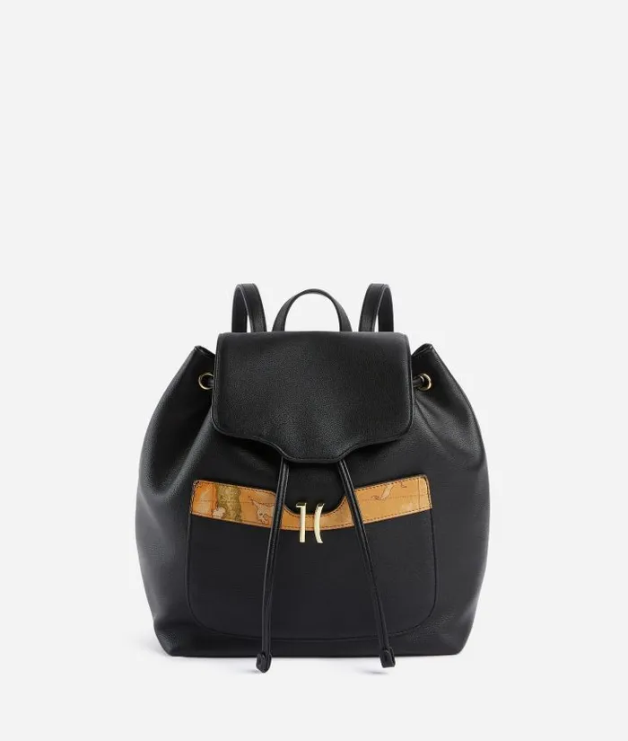 Woman Backpacks Bucket and Belt Bags Alviero Martini Innovative Vision Backpack Black Woman Backpacks Bucket and Belt Bags Alviero Martini Innovative Vision Backpack Black