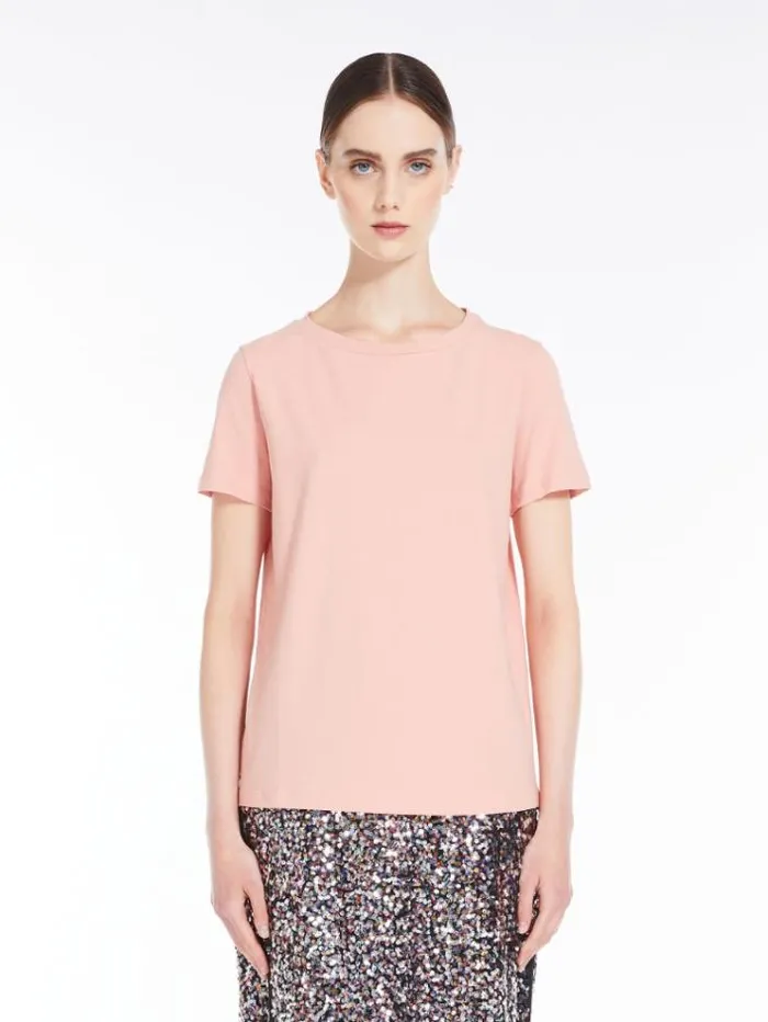 Woman Basic Jersey Tshirt Peach Maxmara Tshirts
