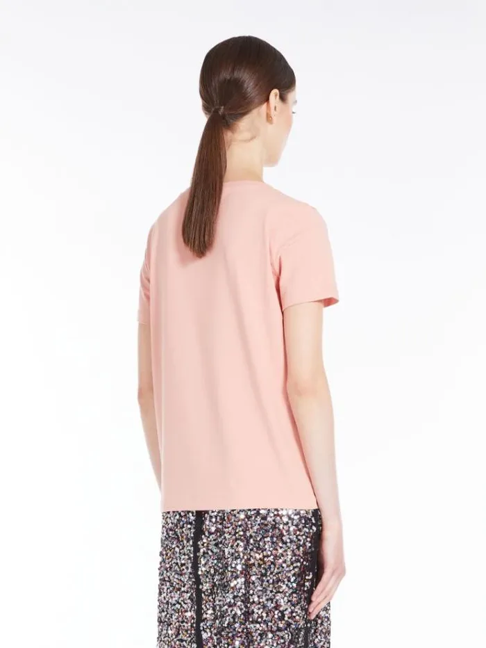 Woman Basic Jersey Tshirt Peach Maxmara Tshirts Woman Basic Jersey Tshirt Peach Maxmara Tshirts