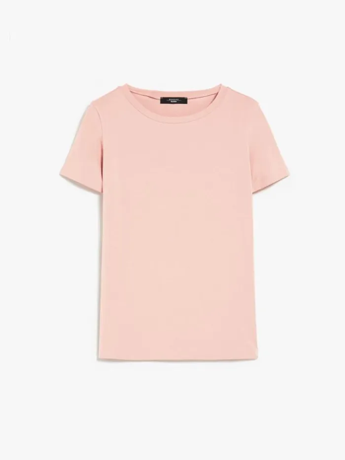 Woman Basic Jersey Tshirt Peach Maxmara Tshirts Woman Basic Jersey Tshirt Peach Maxmara Tshirts