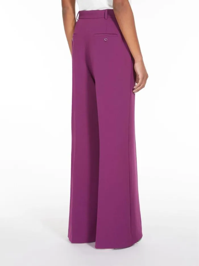 Woman Bell Bottom Trousers In Cady Bordeaux Maxmara Trousers Woman Bell Bottom Trousers In Cady Bordeaux Maxmara Trousers