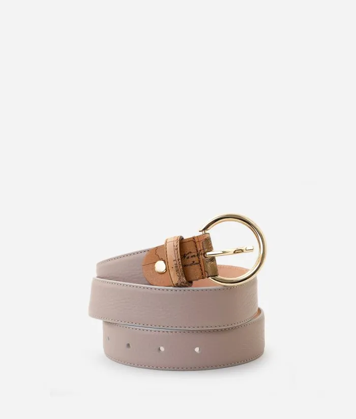 Woman Belts Alviero Martini Universe Leather Belt Light Taupe