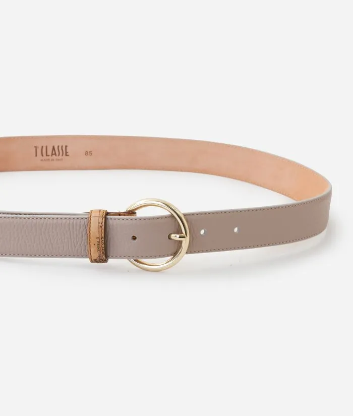 Woman Belts Alviero Martini Universe Leather Belt Light Taupe