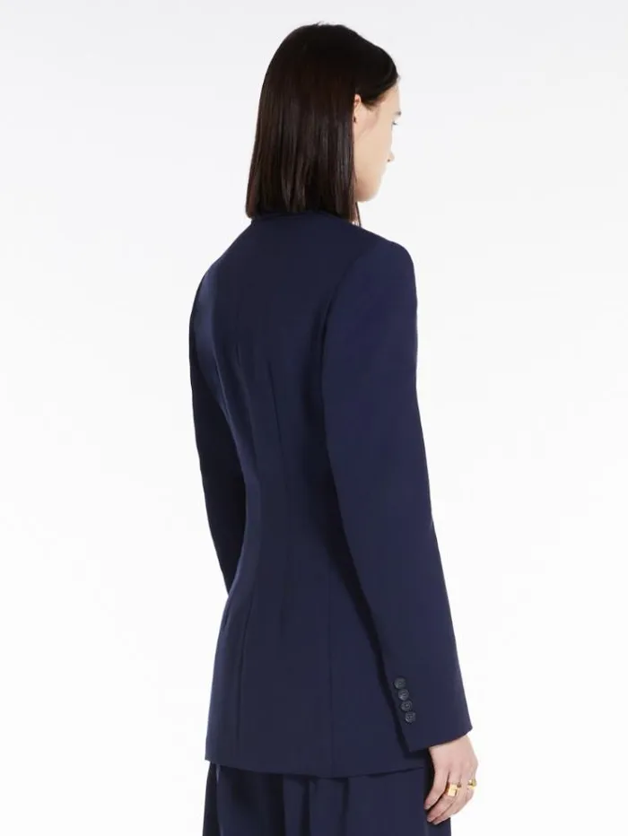 Woman Blazer In Natural Stretch Pure Wool Midnightblue Maxmara Suit Woman Blazer In Natural Stretch Pure Wool Midnightblue Maxmara Suit