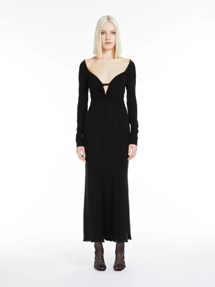 Woman Cady Long Dress Black Maxmara Dresses Woman Cady Long Dress Black Maxmara Dresses