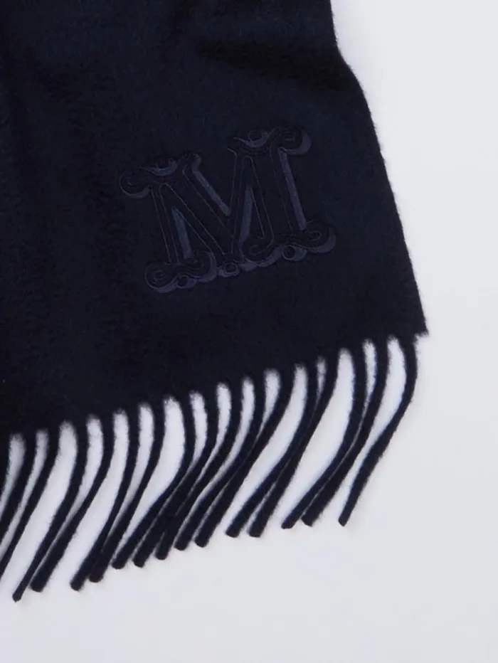 Woman Cashmere Stole Black Maxmara Scarves And Foulards