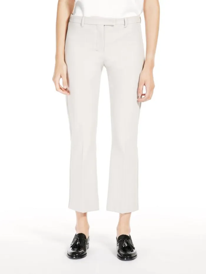 Woman Cottonblend Trousers Ecru Maxmara Trousers