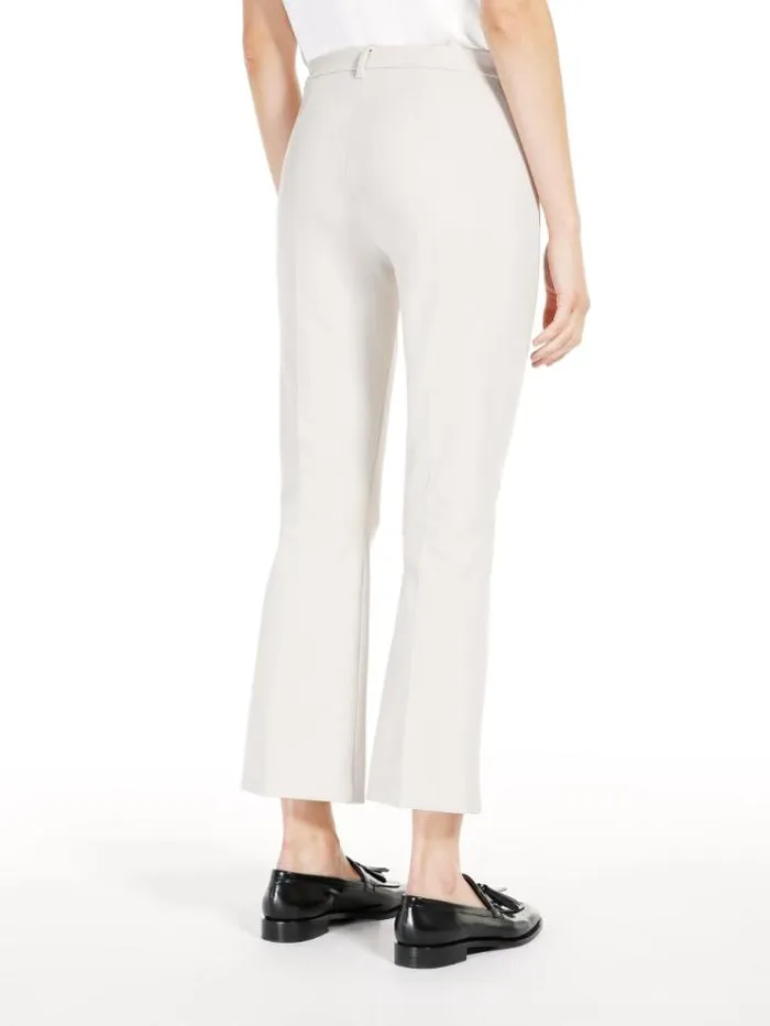 Woman Cottonblend Trousers Ecru Maxmara Trousers Woman Cottonblend Trousers Ecru Maxmara Trousers