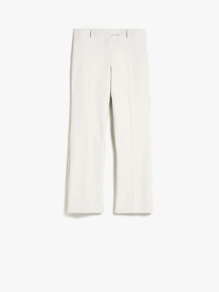 Woman Cottonblend Trousers Ecru Maxmara Trousers Woman Cottonblend Trousers Ecru Maxmara Trousers
