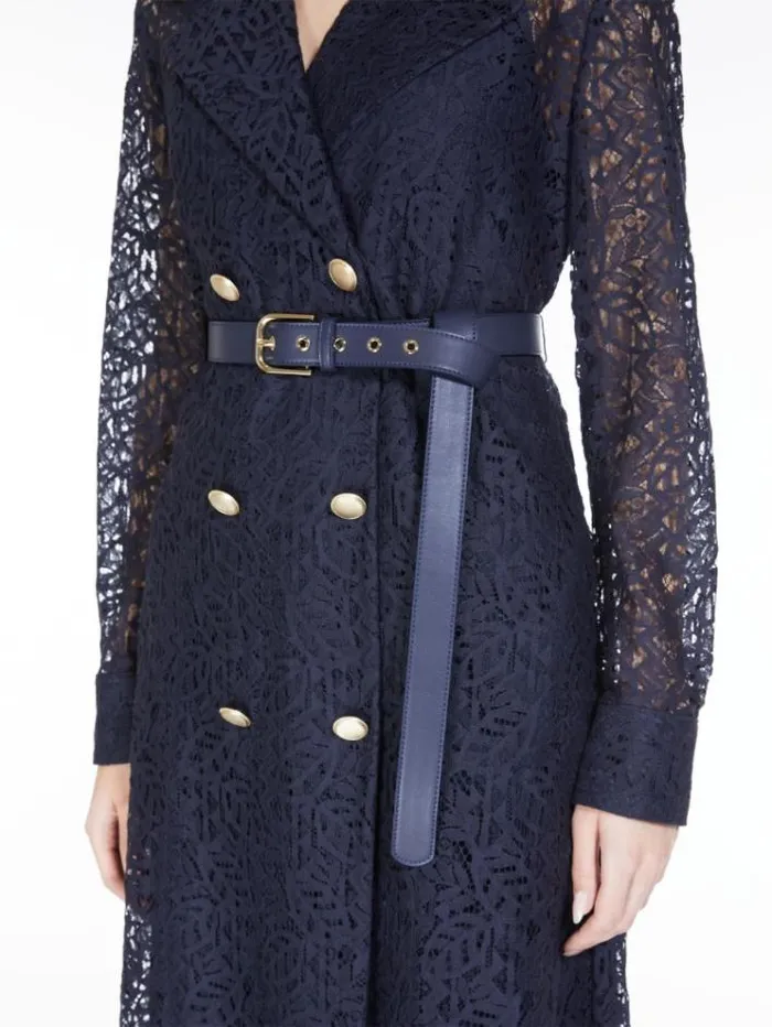 Woman Doublebreasted Lace Dress Navy Maxmara Dresses Woman Doublebreasted Lace Dress Navy Maxmara Dresses
