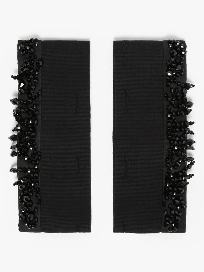 Woman Embroidered Cuffs Black Maxmara The Cube Accessories