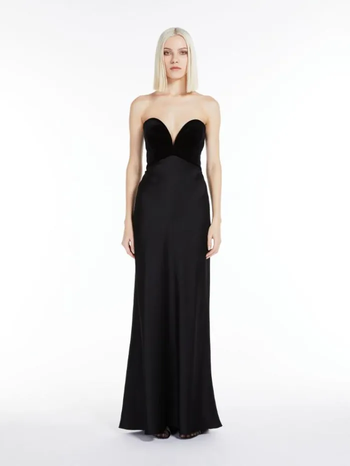 Woman Envers Satin Bustier Dress Black Maxmara Dresses
