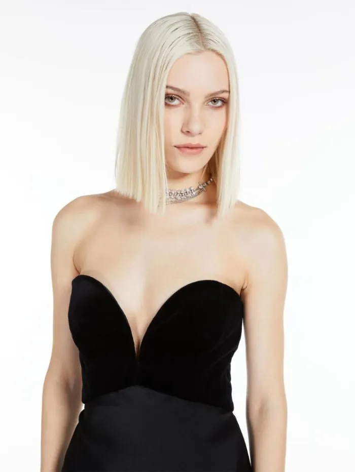 Woman Envers Satin Bustier Dress Black Maxmara Dresses