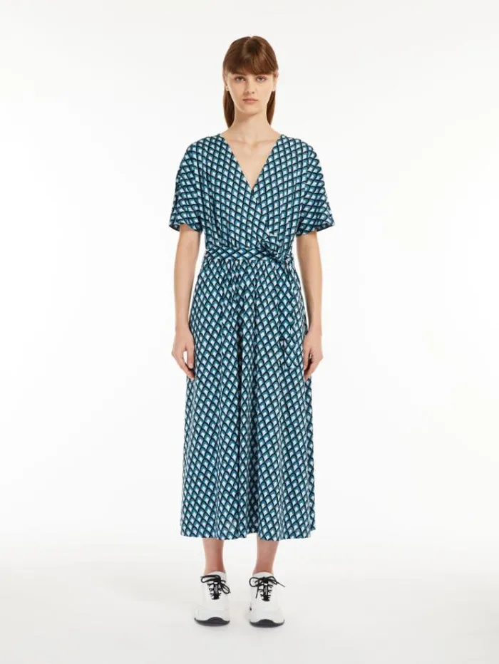 Woman Fit and Flare Jersey Dress Oil Maxmara Dresses