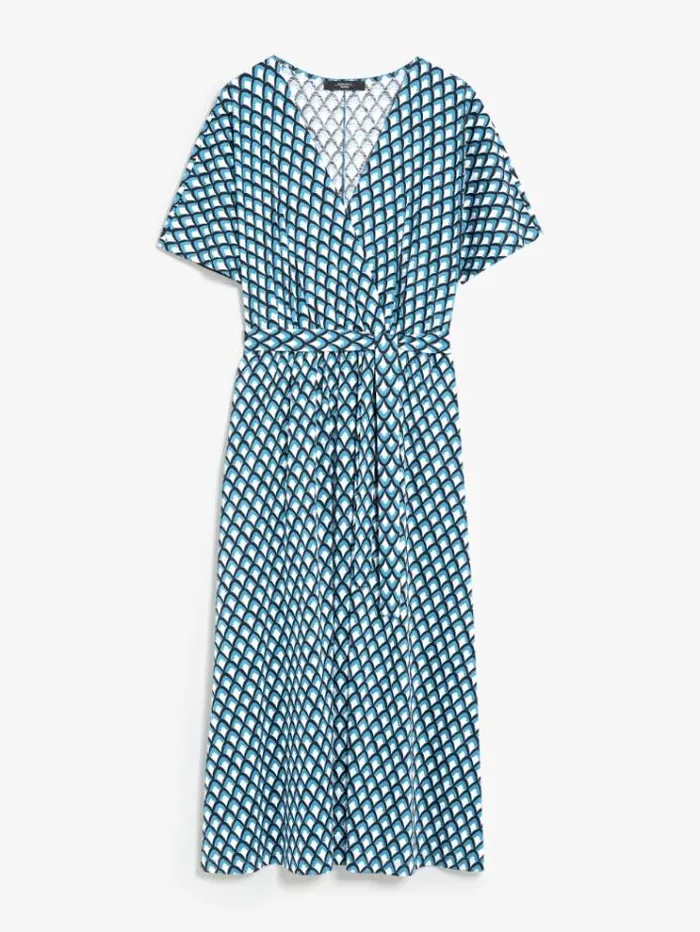 Woman Fit and Flare Jersey Dress Oil Maxmara Dresses Woman Fit and Flare Jersey Dress Oil Maxmara Dresses