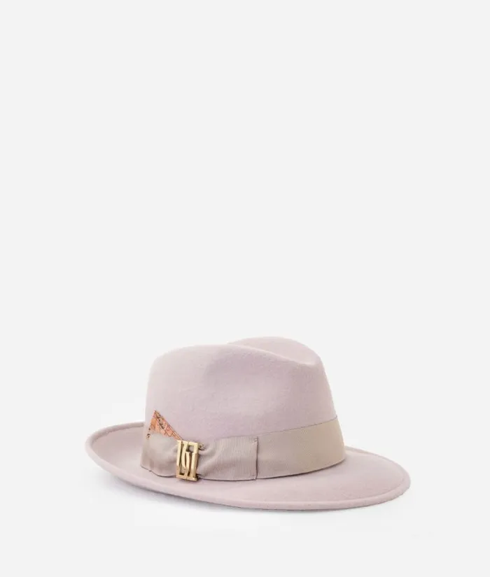 Woman Hats Alviero Martini Felt Hat With Bow Buckskin