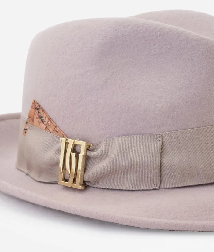 Woman Hats Alviero Martini Felt Hat With Bow Buckskin
