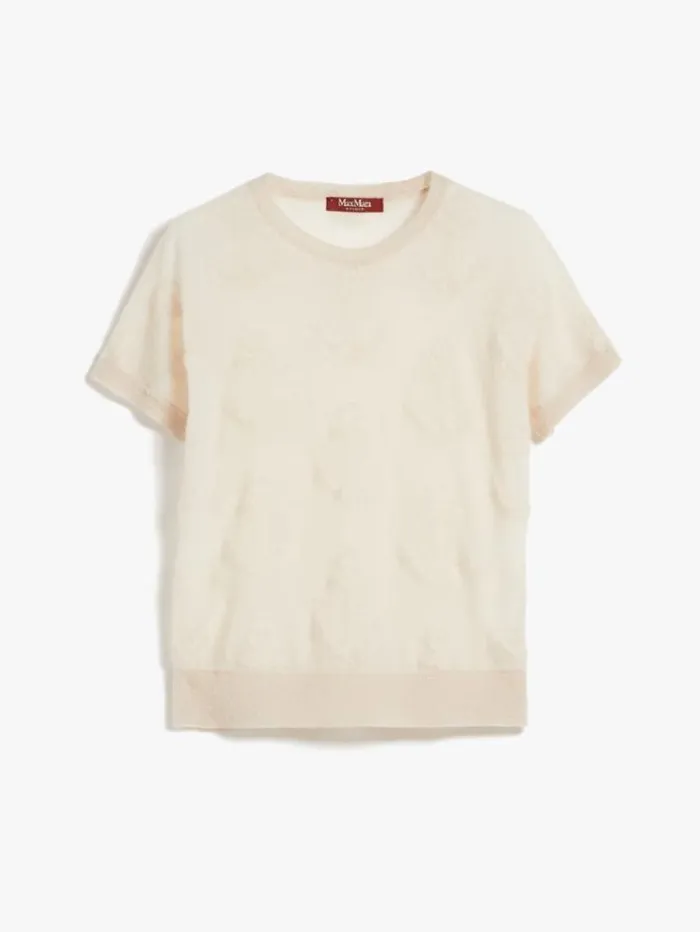Woman Jacquard Mohair Gauze Sweater Beige Maxmara Knitwear And Sweatshirts Woman Jacquard Mohair Gauze Sweater Beige Maxmara Knitwear And Sweatshirts