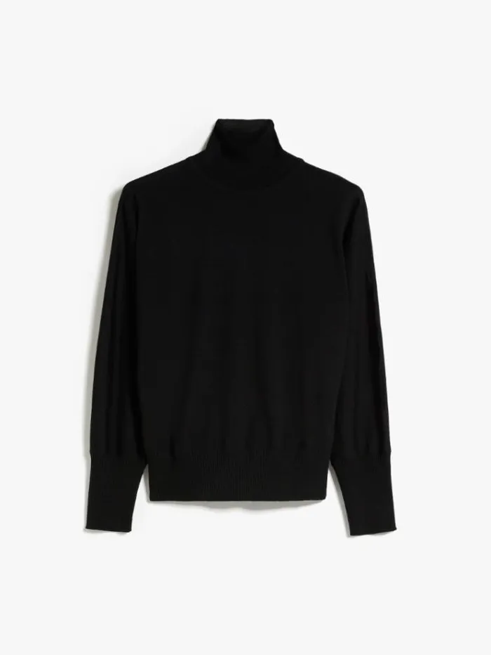 Woman Lightweight Wool Turtleneck Black Maxmara Knitwear And Sweatshirts Woman Lightweight Wool Turtleneck Black Maxmara Knitwear And Sweatshirts