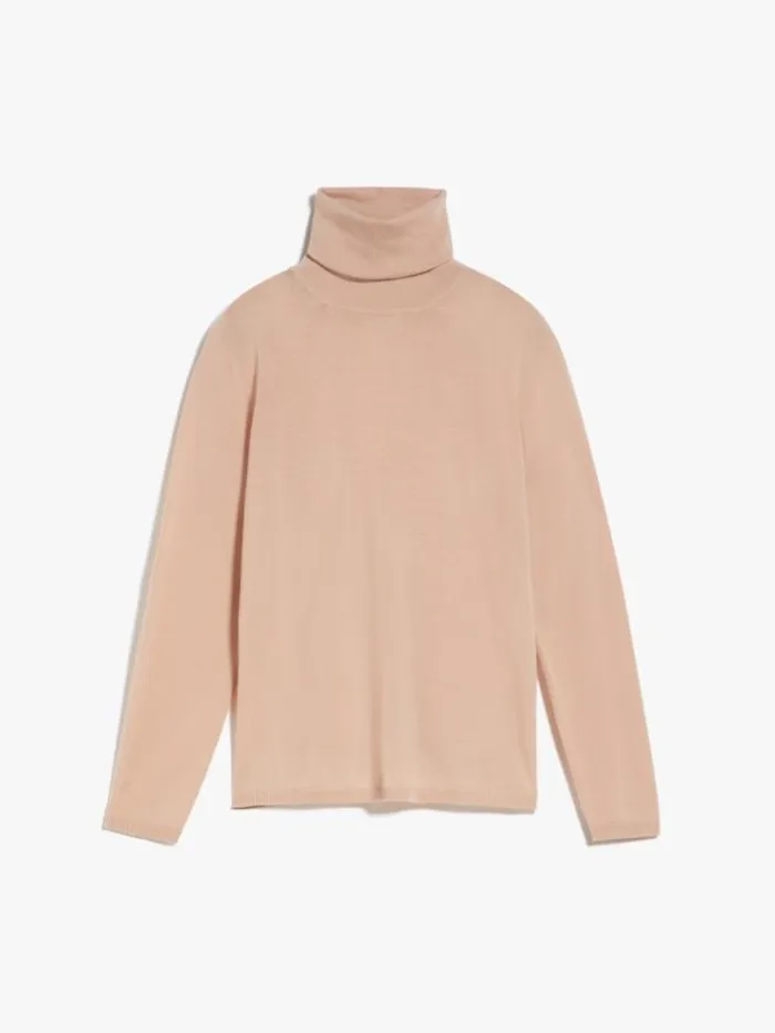 Woman Lightweight Wool Turtleneck Pink Maxmara Knitwear And Sweatshirts Woman Lightweight Wool Turtleneck Pink Maxmara Knitwear And Sweatshirts