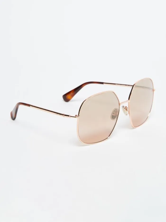 Woman Metal Sunglasses Gold Maxmara Eyewear