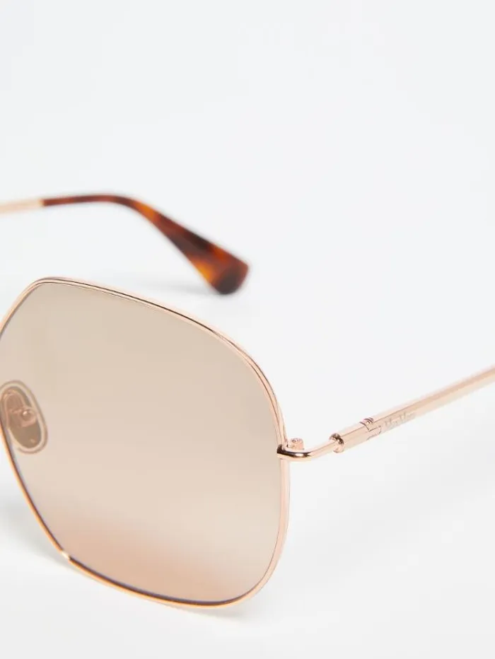 Woman Metal Sunglasses Gold Maxmara Eyewear Woman Metal Sunglasses Gold Maxmara Eyewear